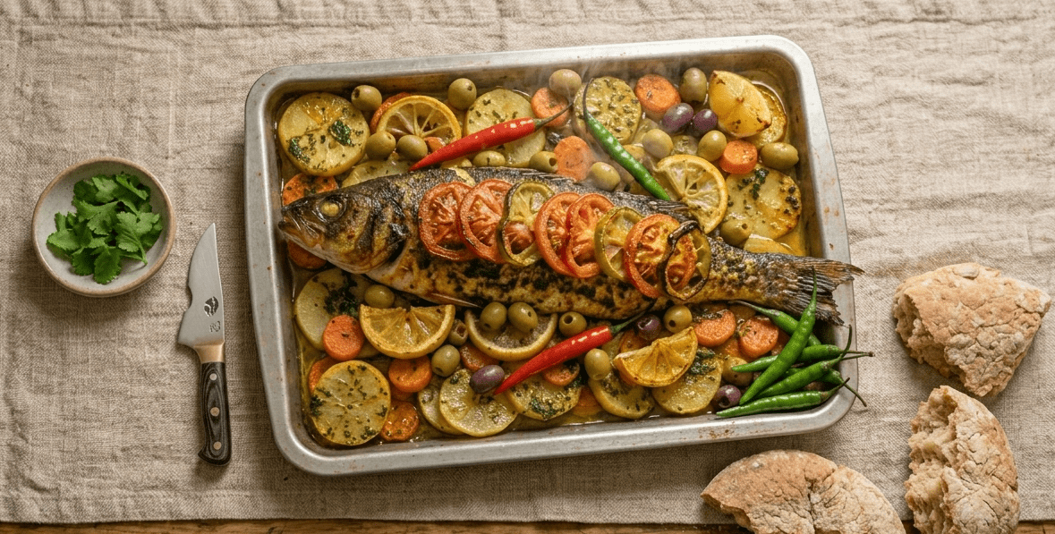 Moroccan Roasted Fish Tray